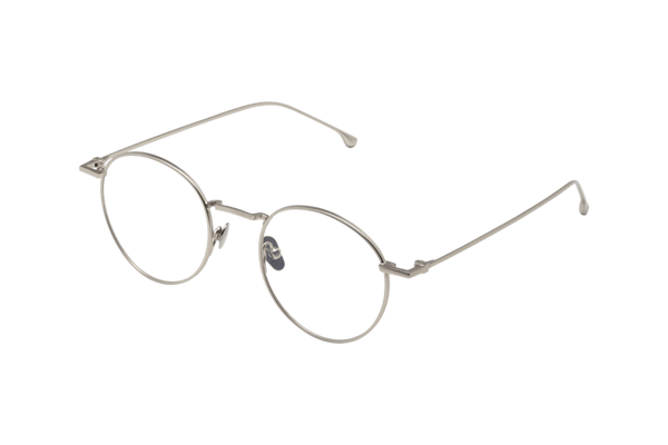 Dean Slim Optical / White Gold Metal & Blue - Light Lens - Shade Files